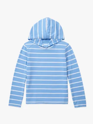 Kids SeaBreeze Hoodie | Light Blue Nautical Stripe