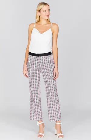 Kyoto Tweed Flat Front Straight Leg Pant