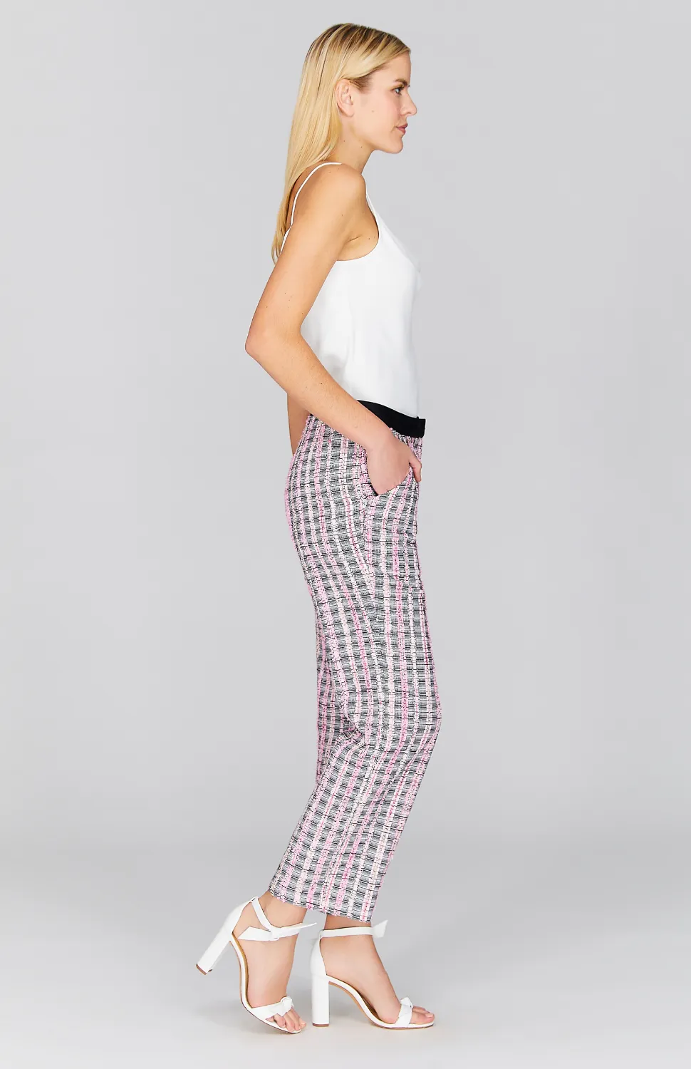 Kyoto Tweed Flat Front Straight Leg Pant