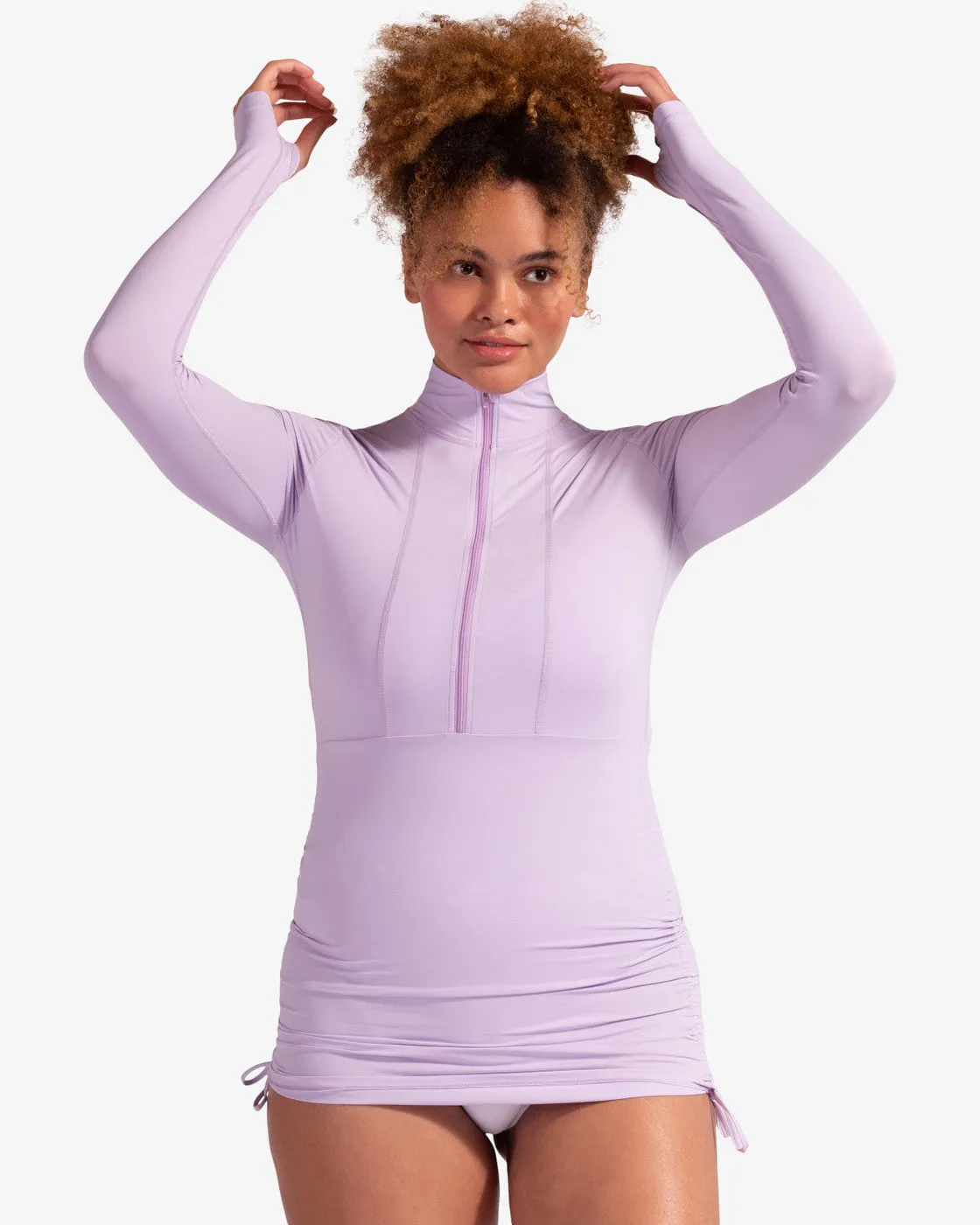 Lavender Zipper Cover Up by BloqUV