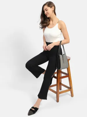 Madame Hoop Strap Off White Ribbed Tank Top