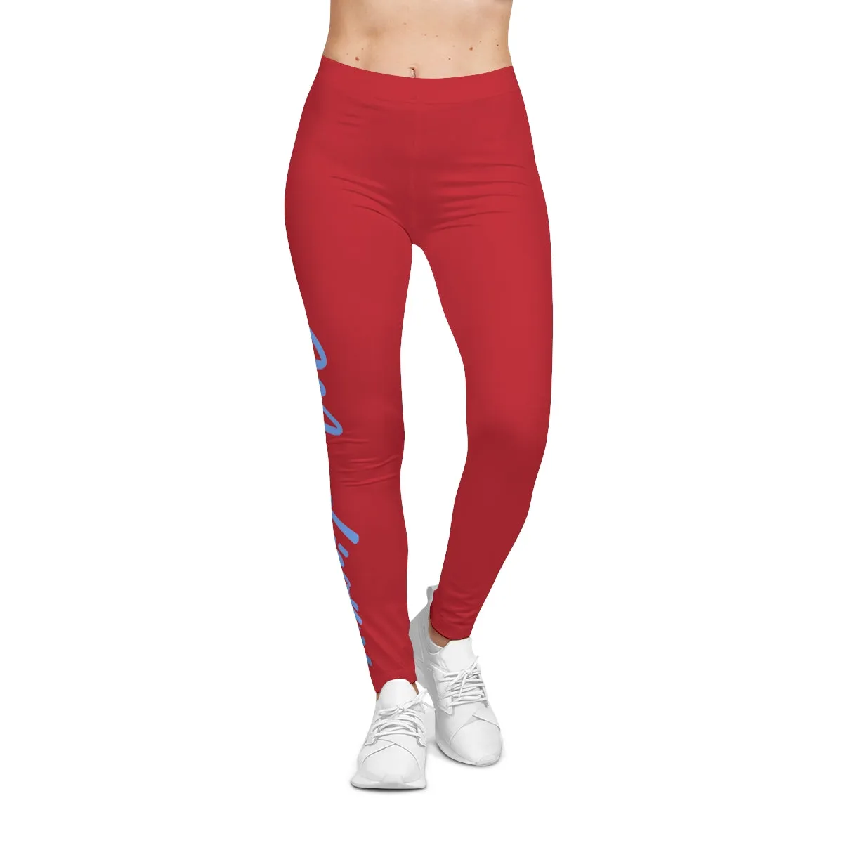 Madison (Red/Blue lettering) Leggings