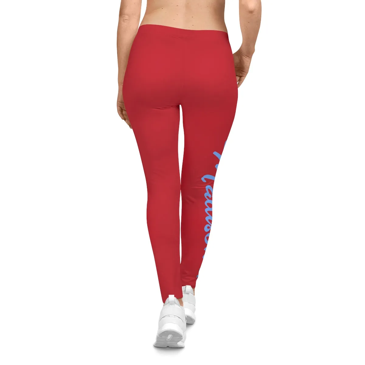 Madison (Red/Blue lettering) Leggings
