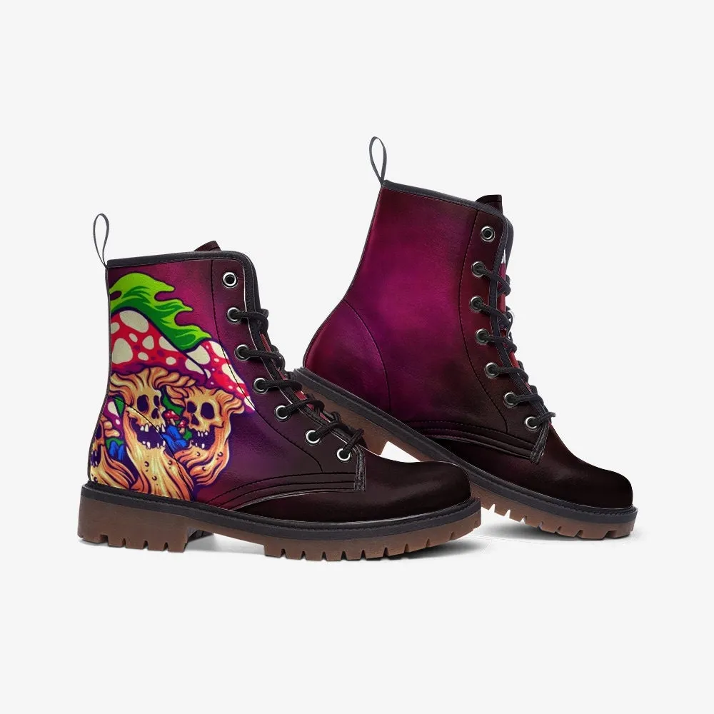 Magic Mushroom Vegan Leather Unisex Boots