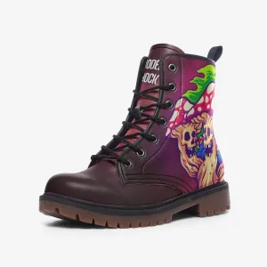Magic Mushroom Vegan Leather Unisex Boots