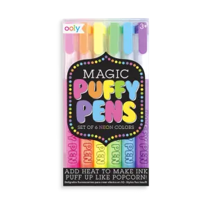 MAGIC NEON PUFFY PENS SET OF 6