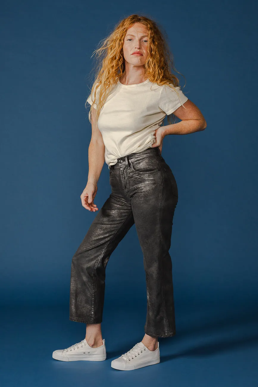 Marli Wide Leg Ankle || Metallico