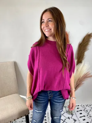 Matilda Magenta Knit Sweater