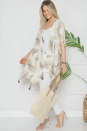 MELLOW MELANIE MARBLE PRINT KIMONO