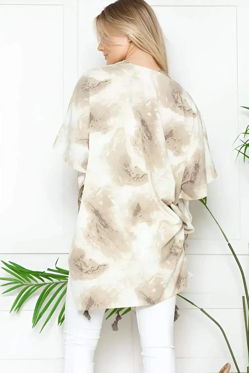 MELLOW MELANIE MARBLE PRINT KIMONO