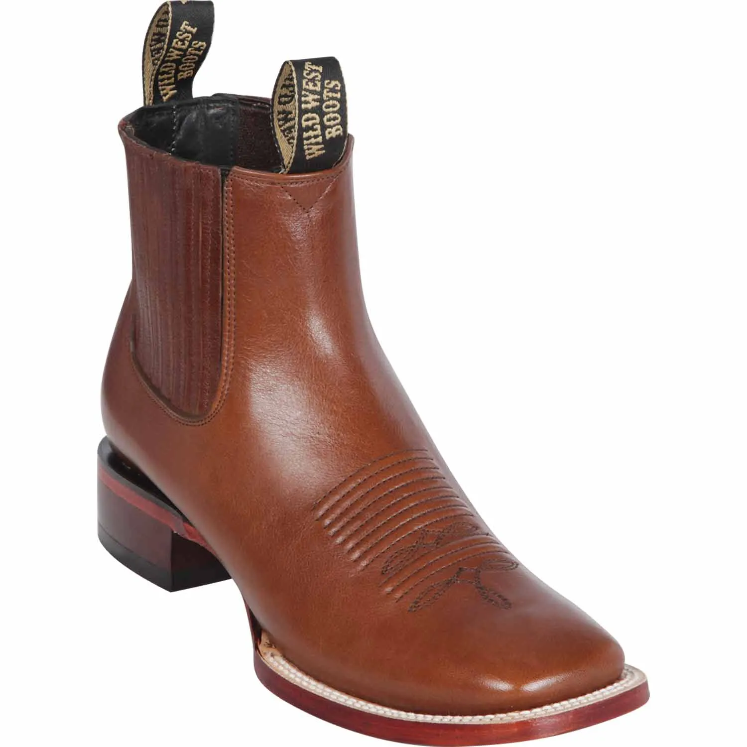 Men's Wild West Genuine Leather Ranch Toe Short Boots 282BM21