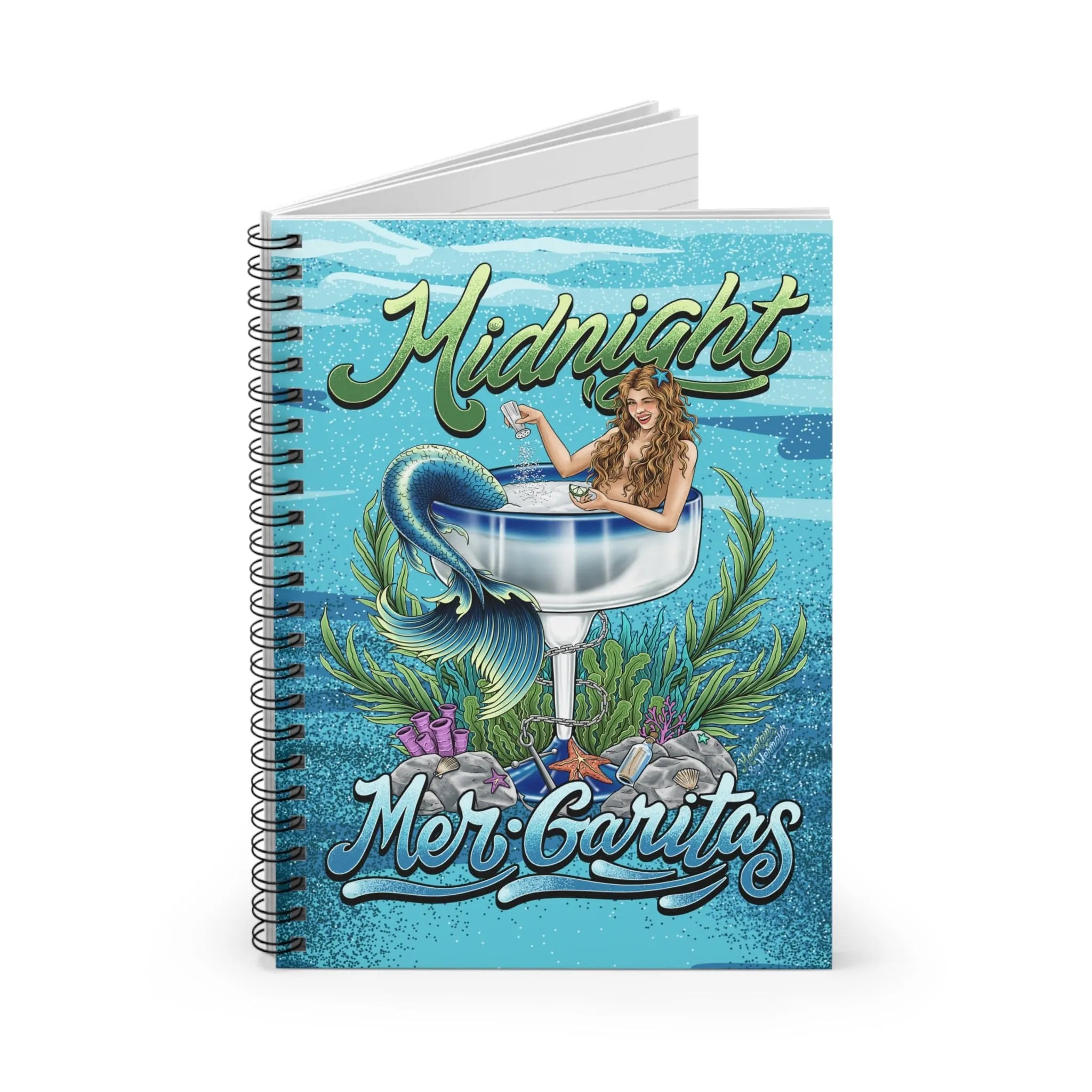 Midnight Mergaritas Spiral Notebook - Ruled Line