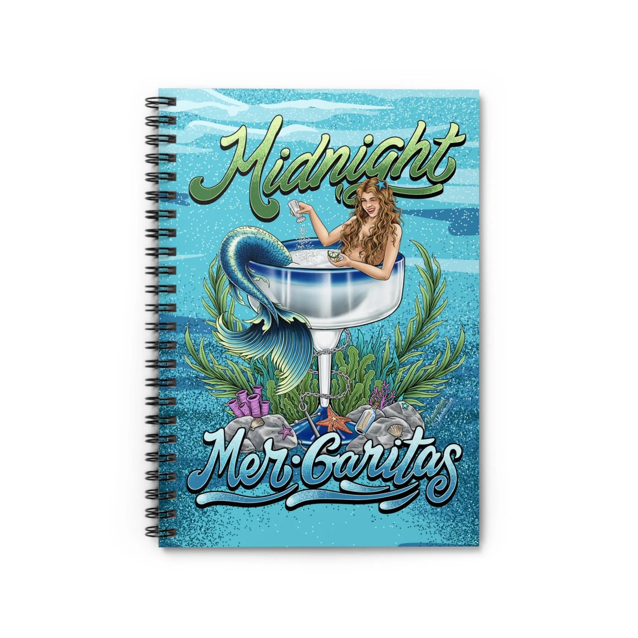 Midnight Mergaritas Spiral Notebook - Ruled Line