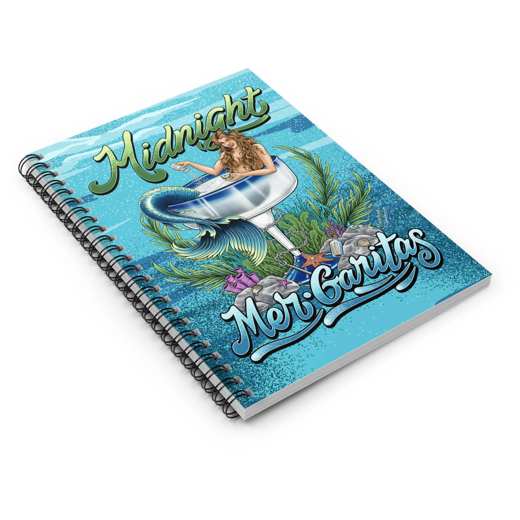 Midnight Mergaritas Spiral Notebook - Ruled Line