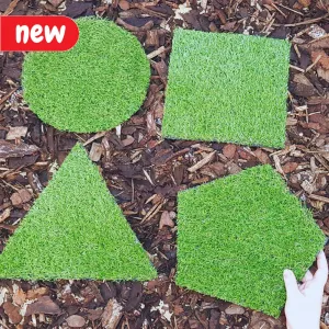 Mini Grass Shapes: Circle, Triangle, Square, Pentagon (Set of 4)