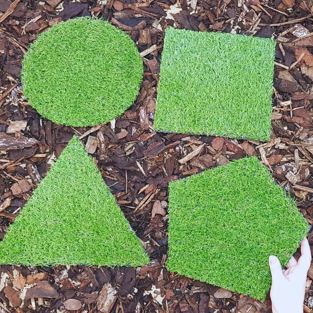 Mini Grass Shapes: Circle, Triangle, Square, Pentagon (Set of 4)