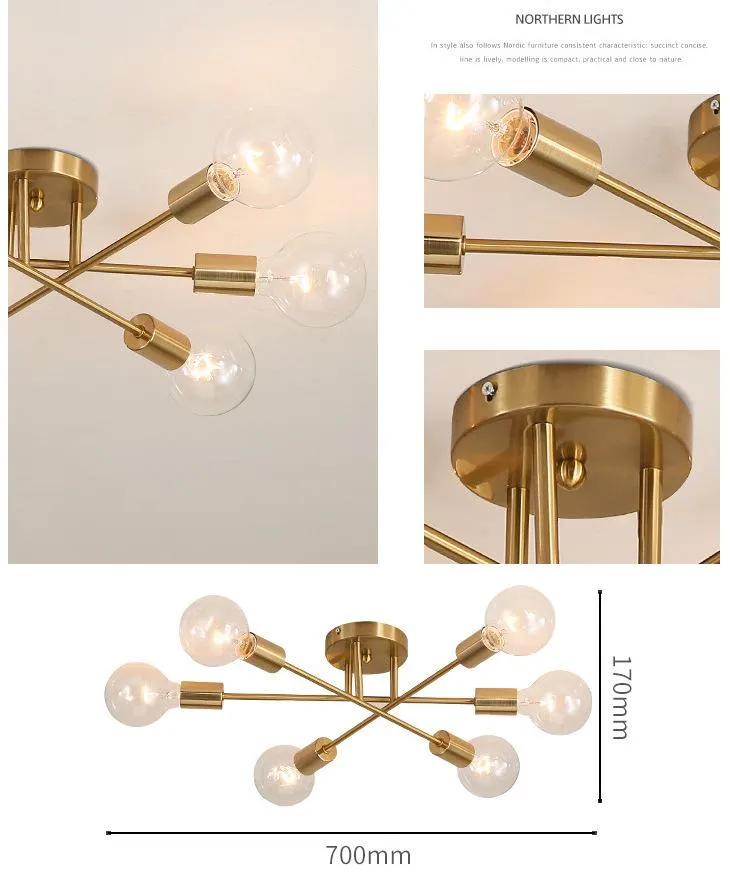 Modern Sputnik Chandelier I Ceiling Lights I SPAFAIR