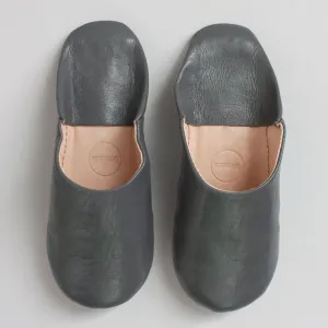 Moroccan Babouche Slipper Gray