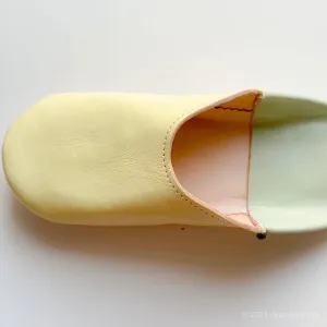 Moroccan Babouche Slippers French Vanilla  & Lime