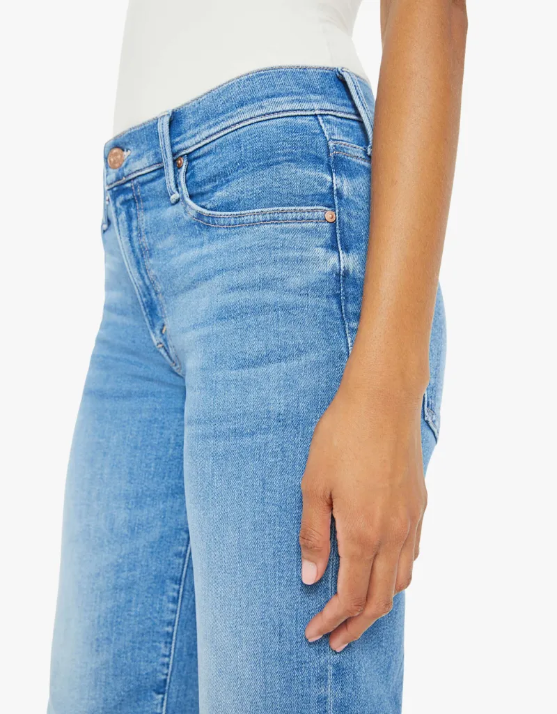Mother The Mid Rise Rambler Zip Ankle Jeans in Out of the Blue