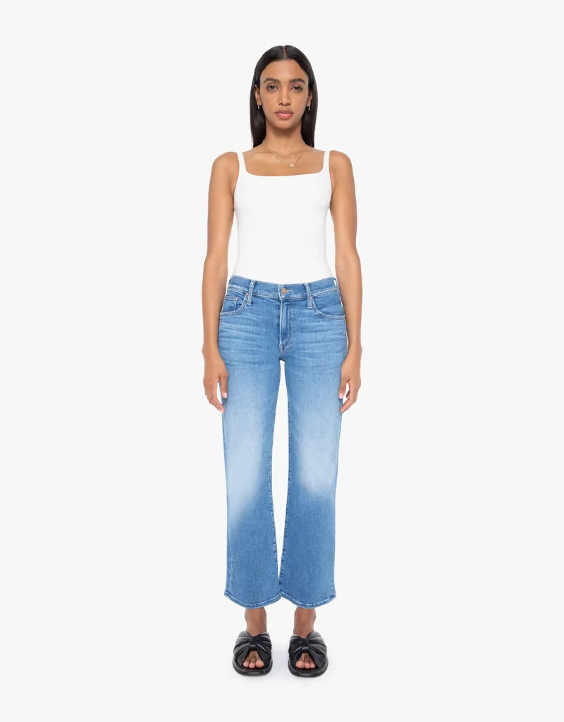 Mother The Mid Rise Rambler Zip Ankle Jeans in Out of the Blue