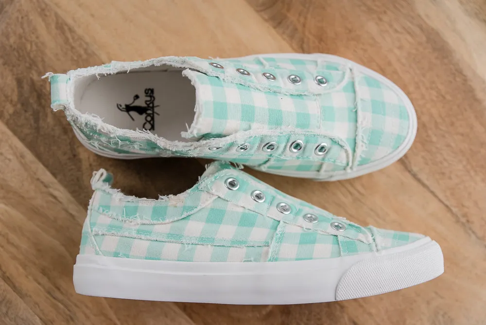 My Mint Gingham Babalu Shoes