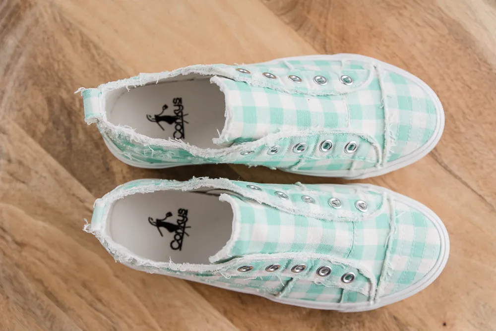 My Mint Gingham Babalu Shoes