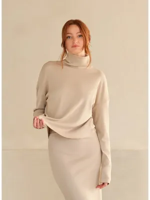MYLES PRICE LS Boxy Funnel LuxRib Top