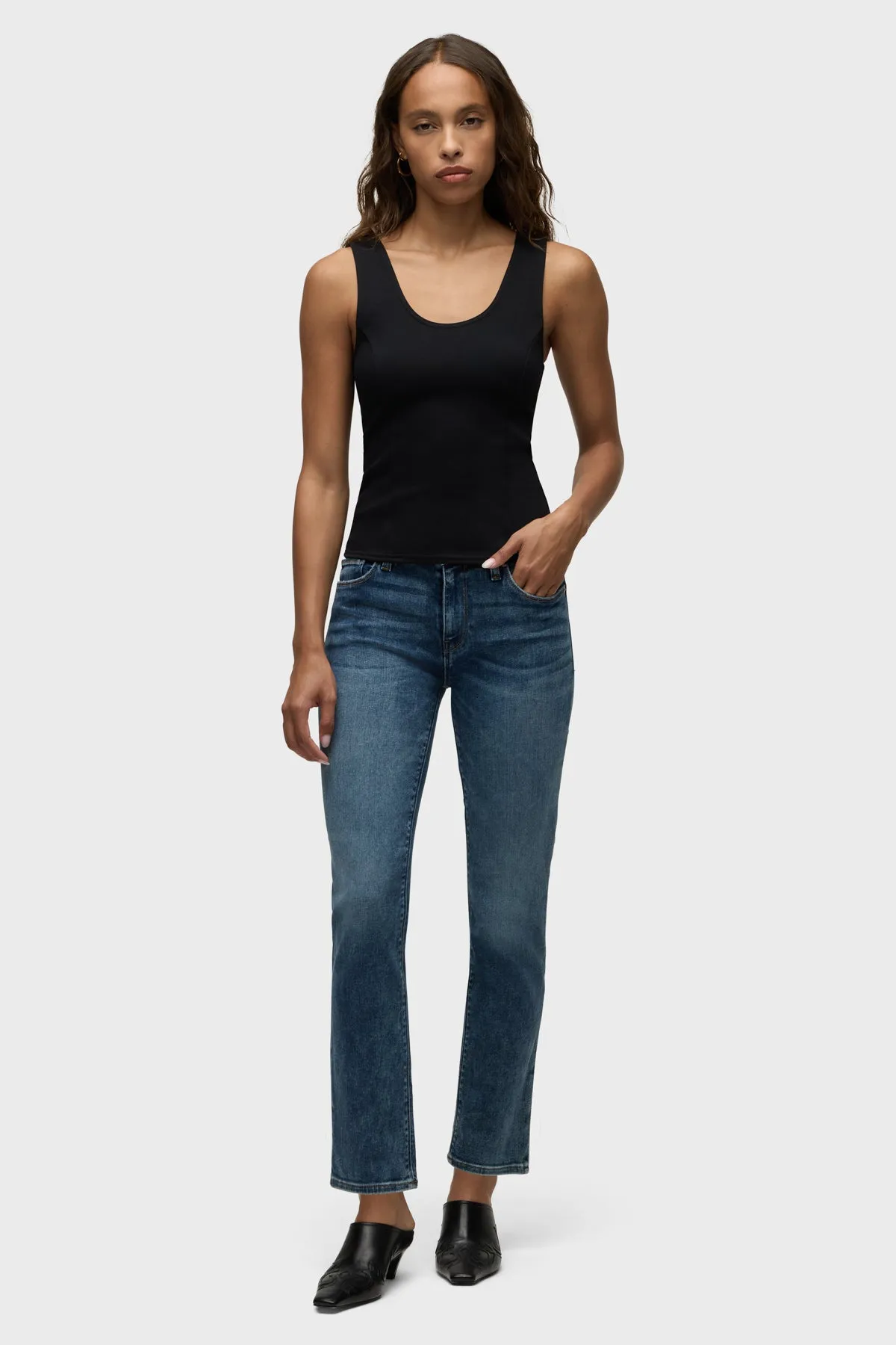Nico Mid-Rise Straight Ankle Jean