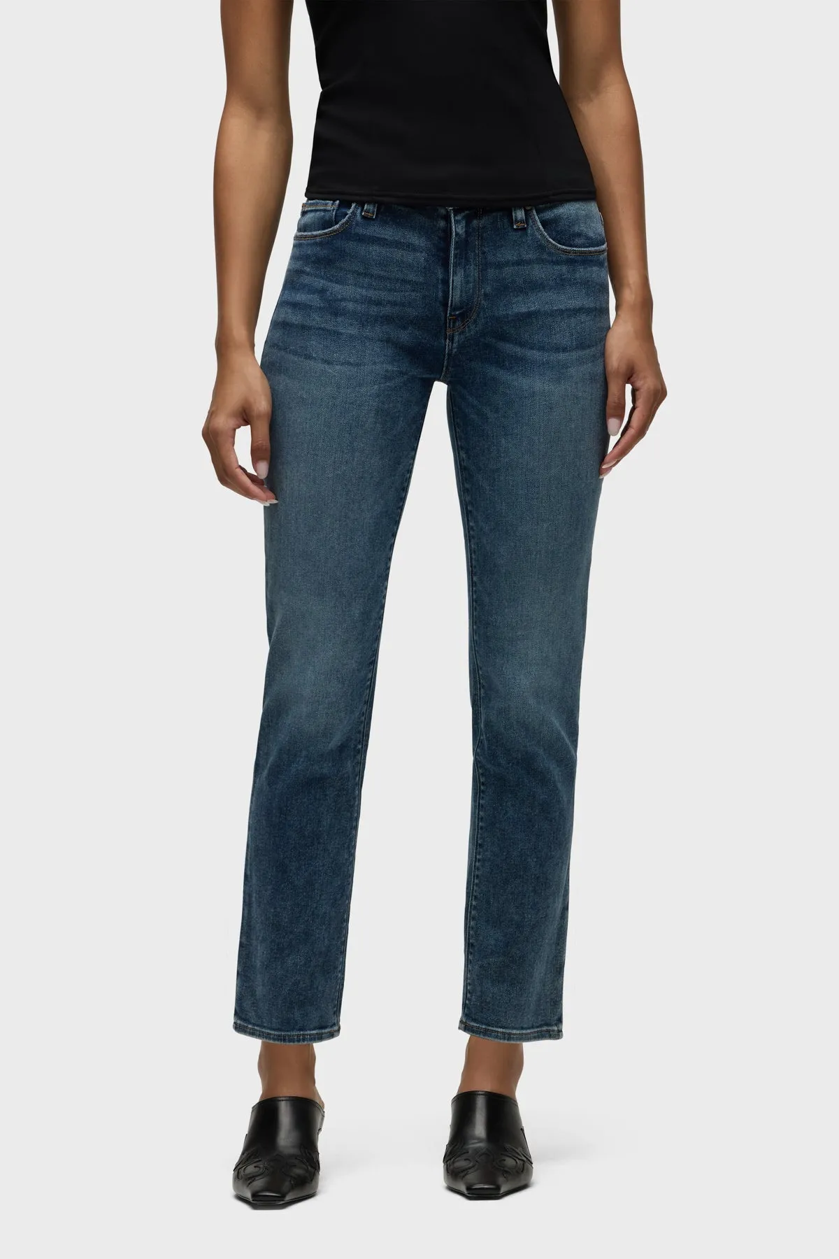 Nico Mid-Rise Straight Ankle Jean