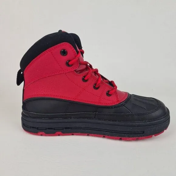 Nike Woodside 2 High Black Red Pre-School Winter Boots Size 2 Y