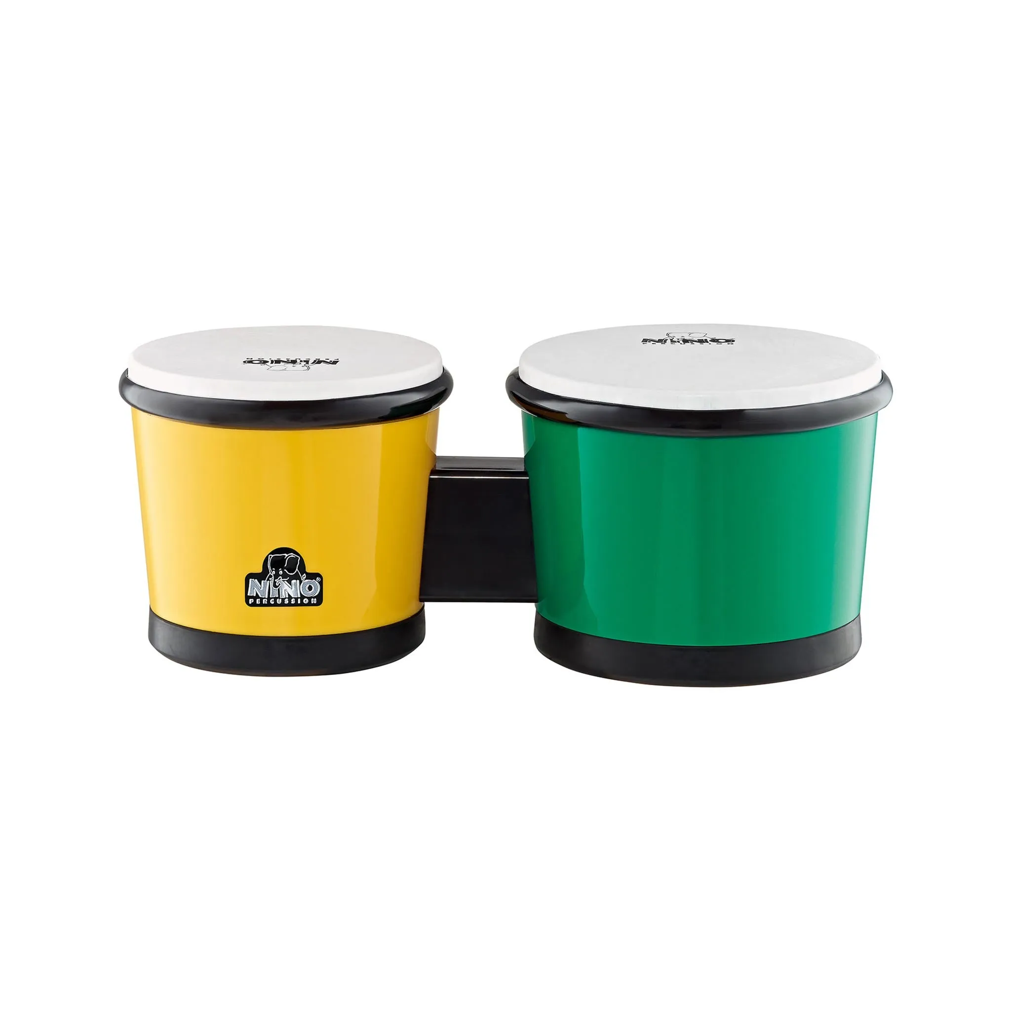 NINO Percussion NINO19G/Y 6-1/2 7-1/2inch ABS Bongo, Green/Yellow
