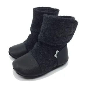 Nooks Design Felted Wool Booties (Midnight)