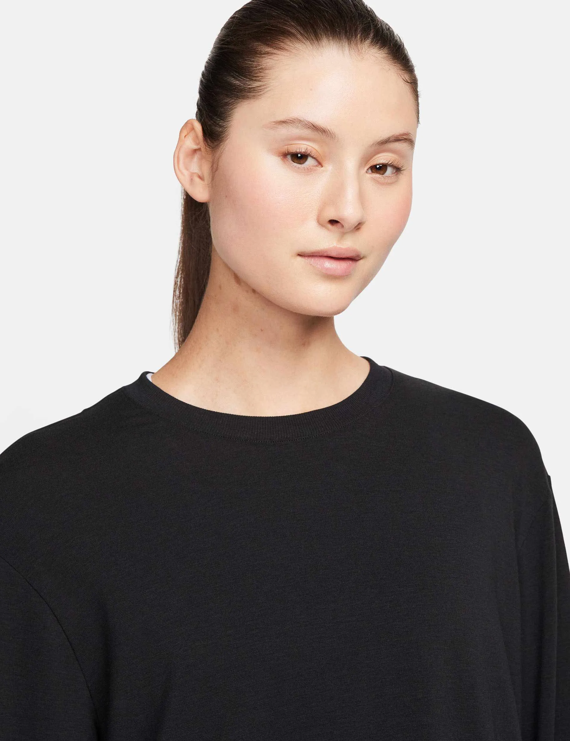 One Relaxed Dri-FIT Long-Sleeve Top - Black