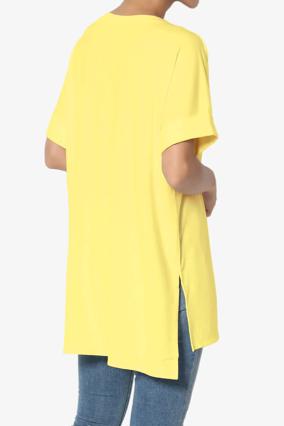 Onella Round Neck Rolled Short Sleeve Top MORE COLORS