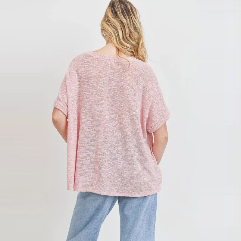Oversize Slub Tunic Top