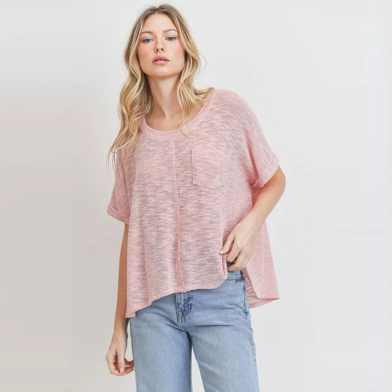 Oversize Slub Tunic Top
