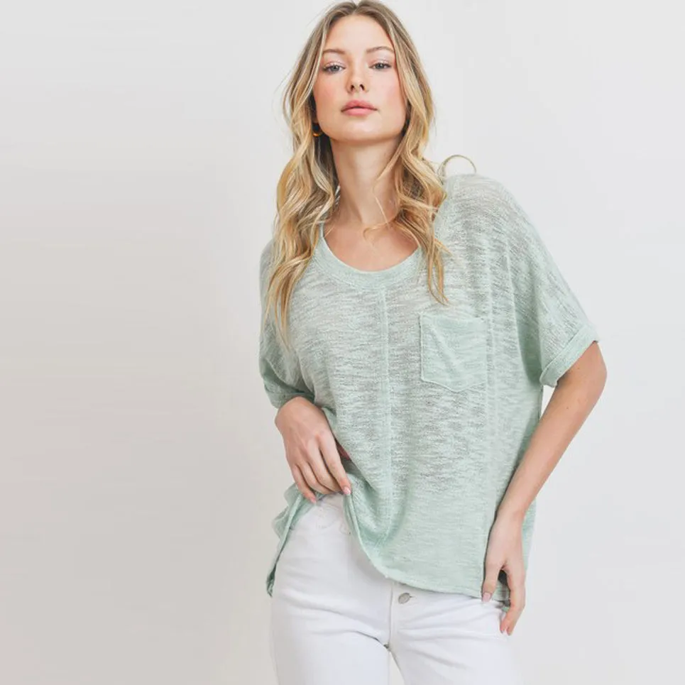 Oversize Slub Tunic Top
