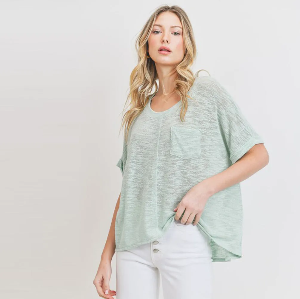 Oversize Slub Tunic Top