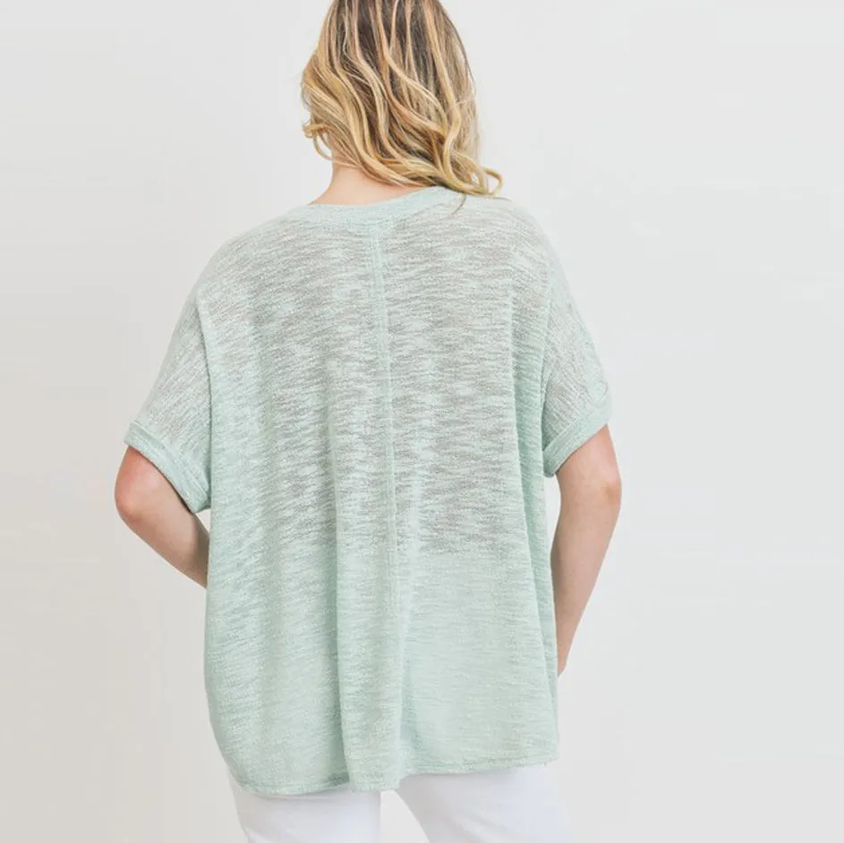 Oversize Slub Tunic Top