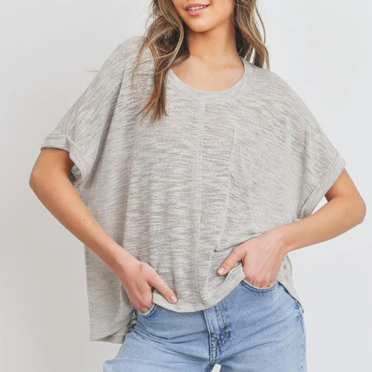 Oversize Slub Tunic Top