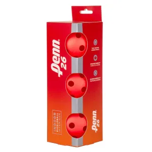 Penn 26 Indoor Pickleball 3 Pack - Red
