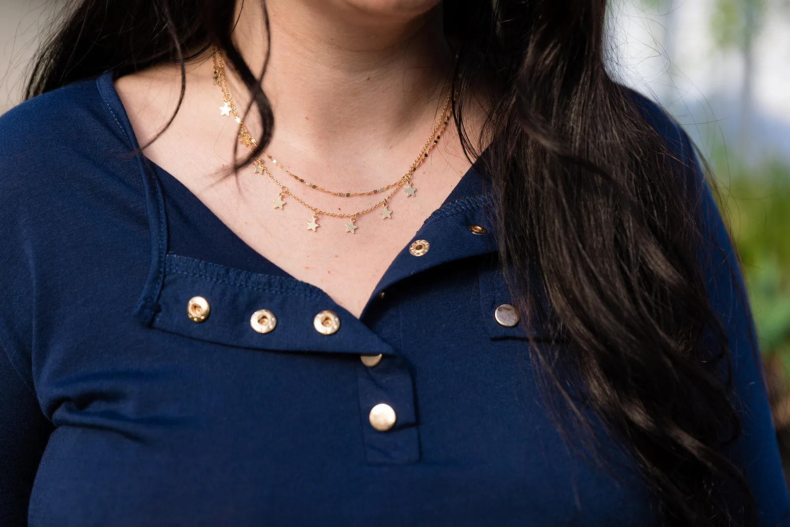 Penny Long Sleeve Snap Front Top