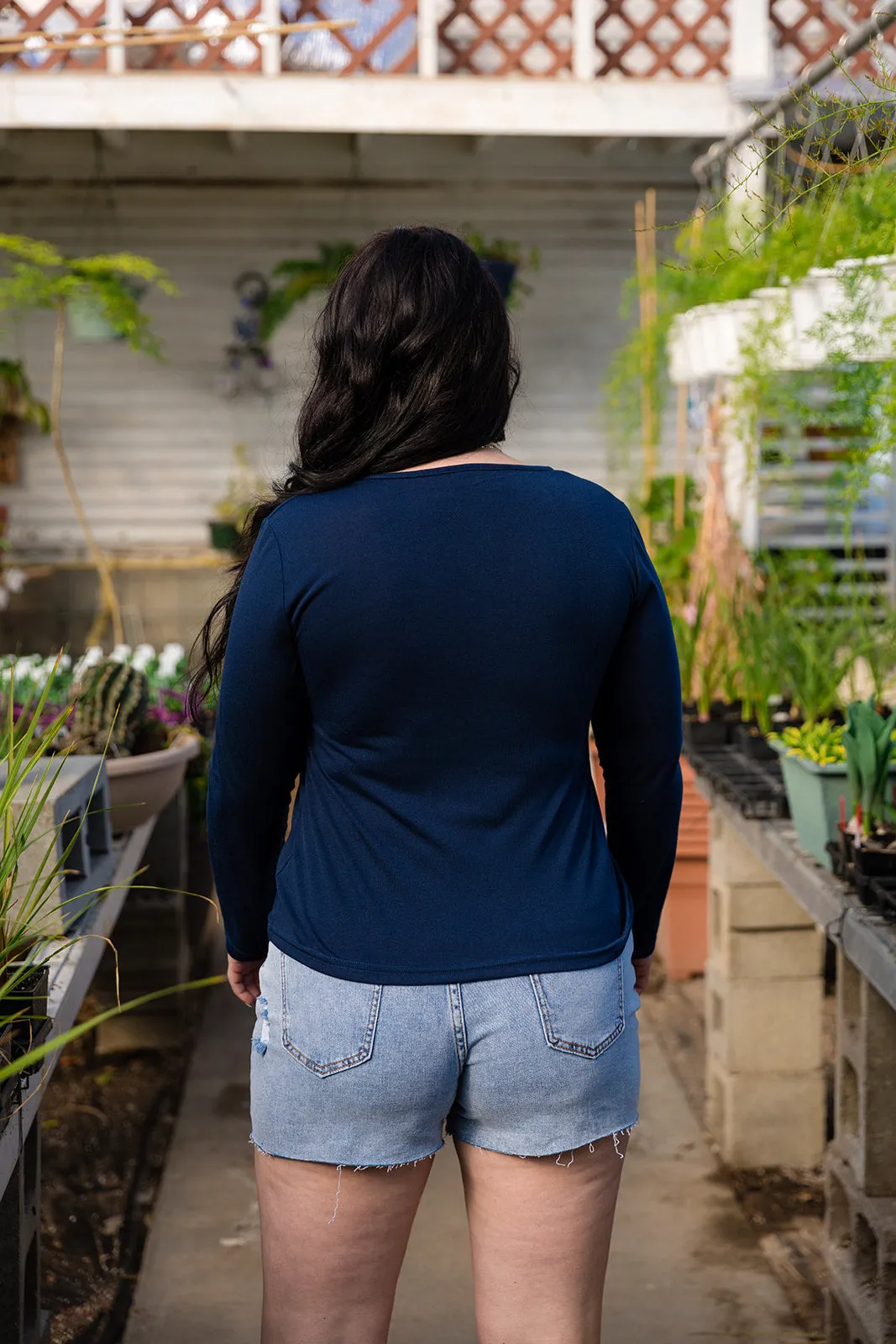 Penny Long Sleeve Snap Front Top