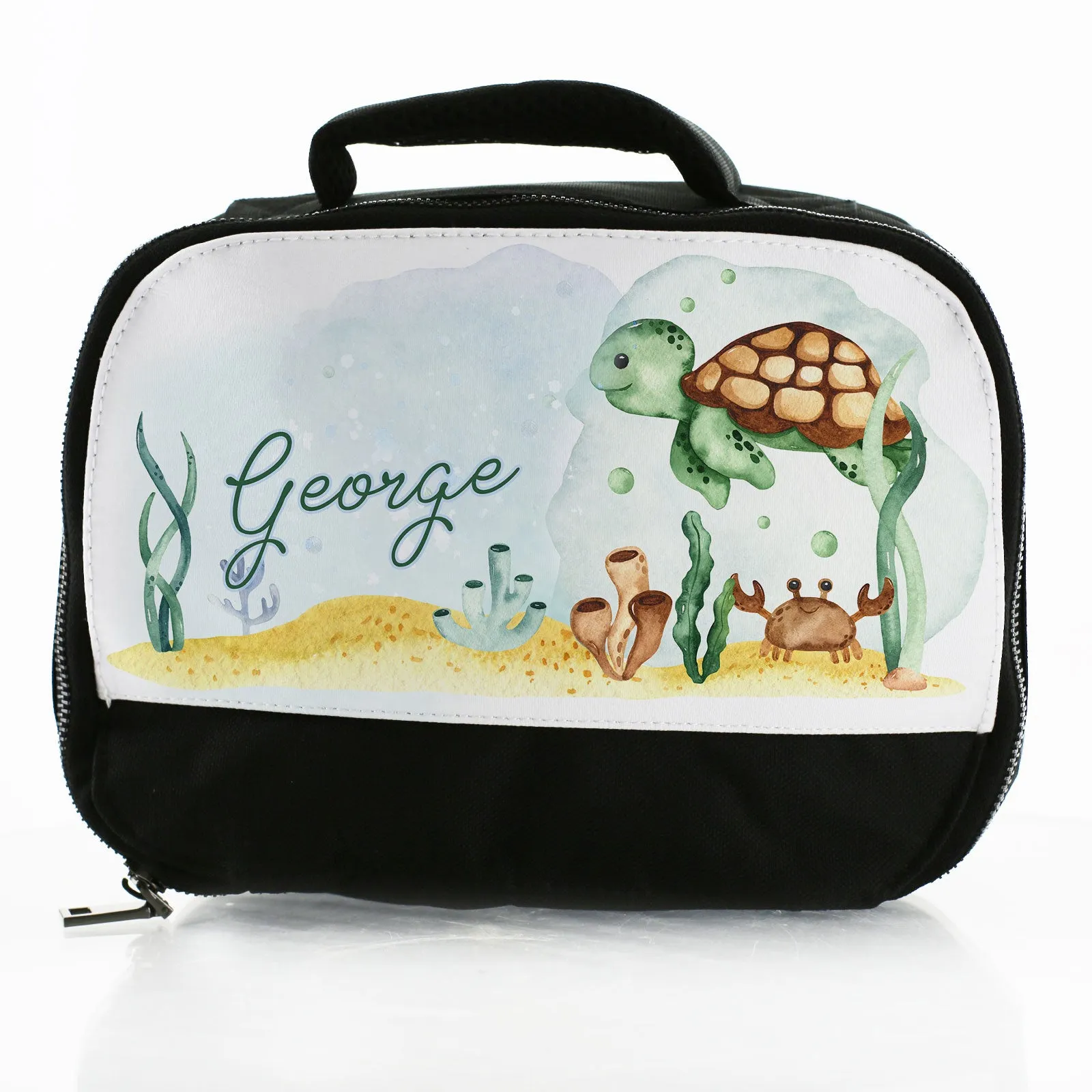 Personalised Lunch Bag with Sea Turtle & Name