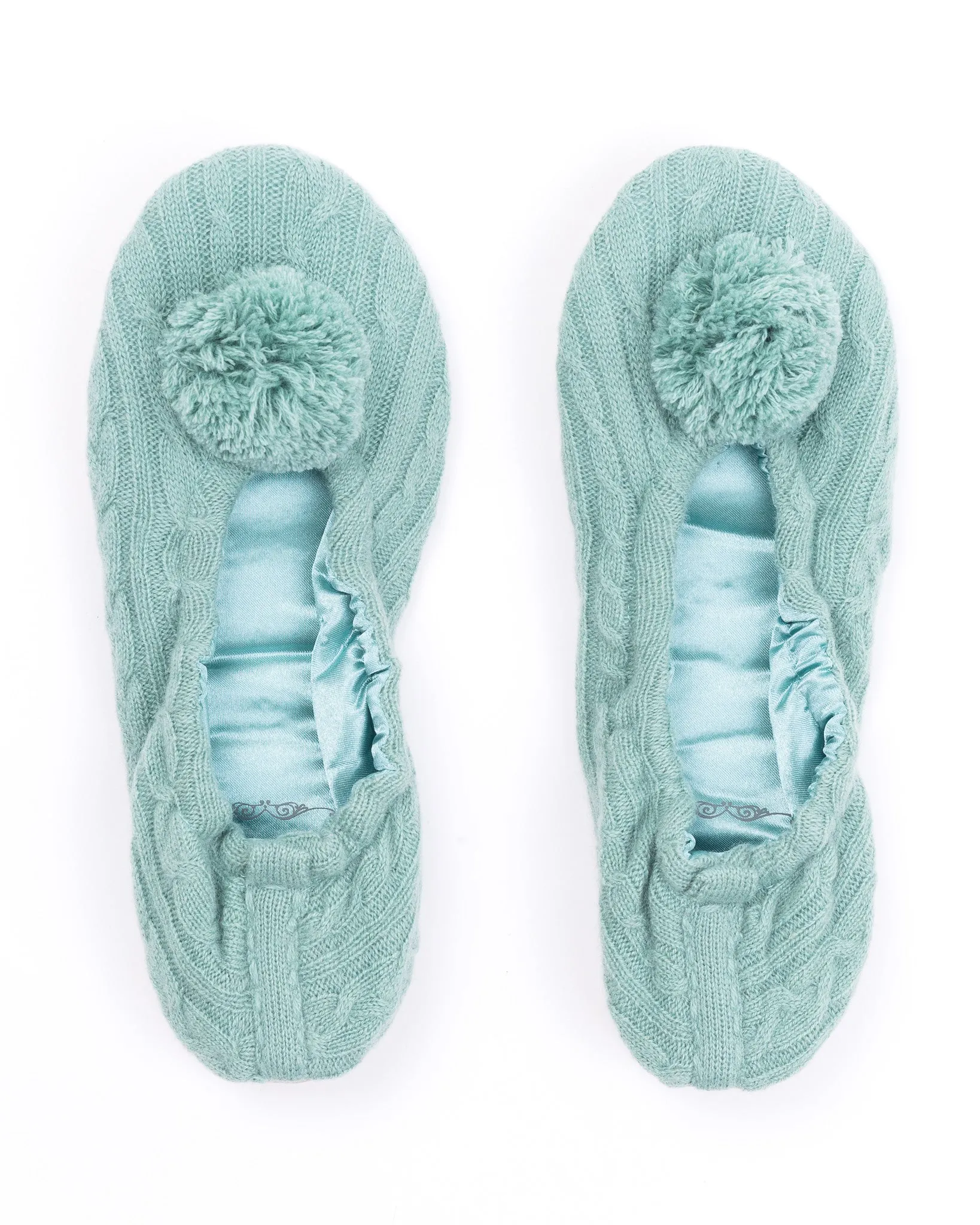 Pom Pom Cashmere Slippers