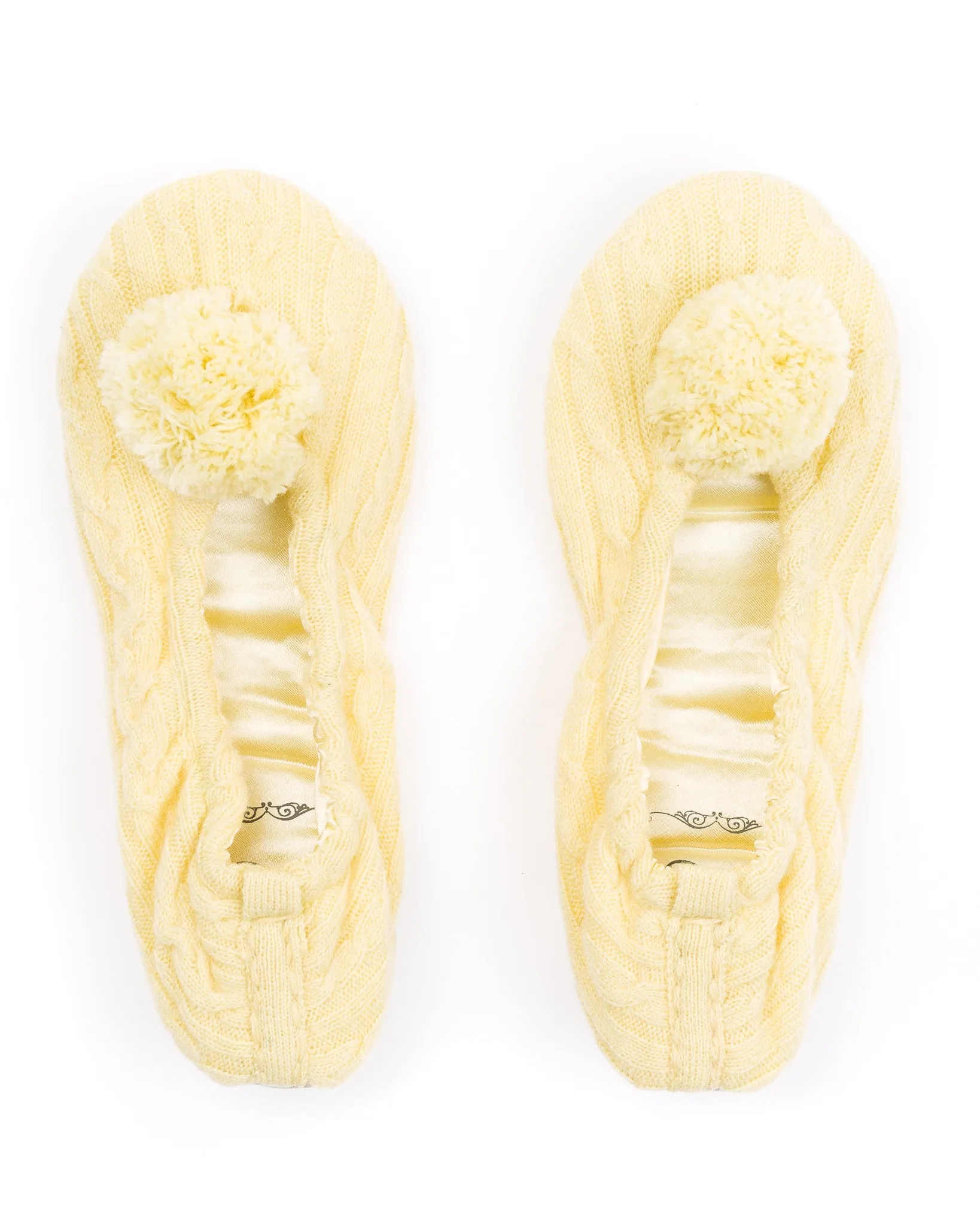 Pom Pom Cashmere Slippers