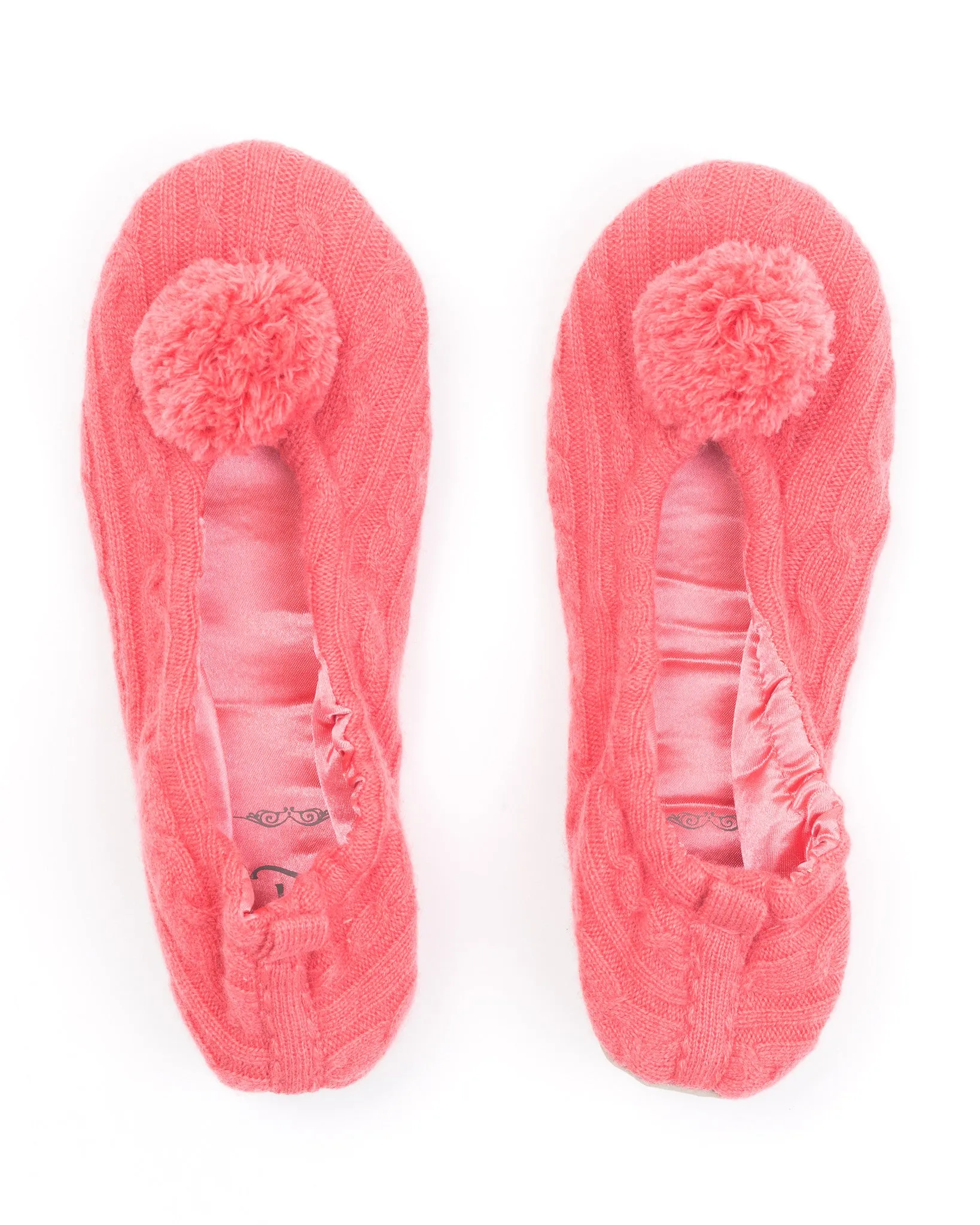 Pom Pom Cashmere Slippers