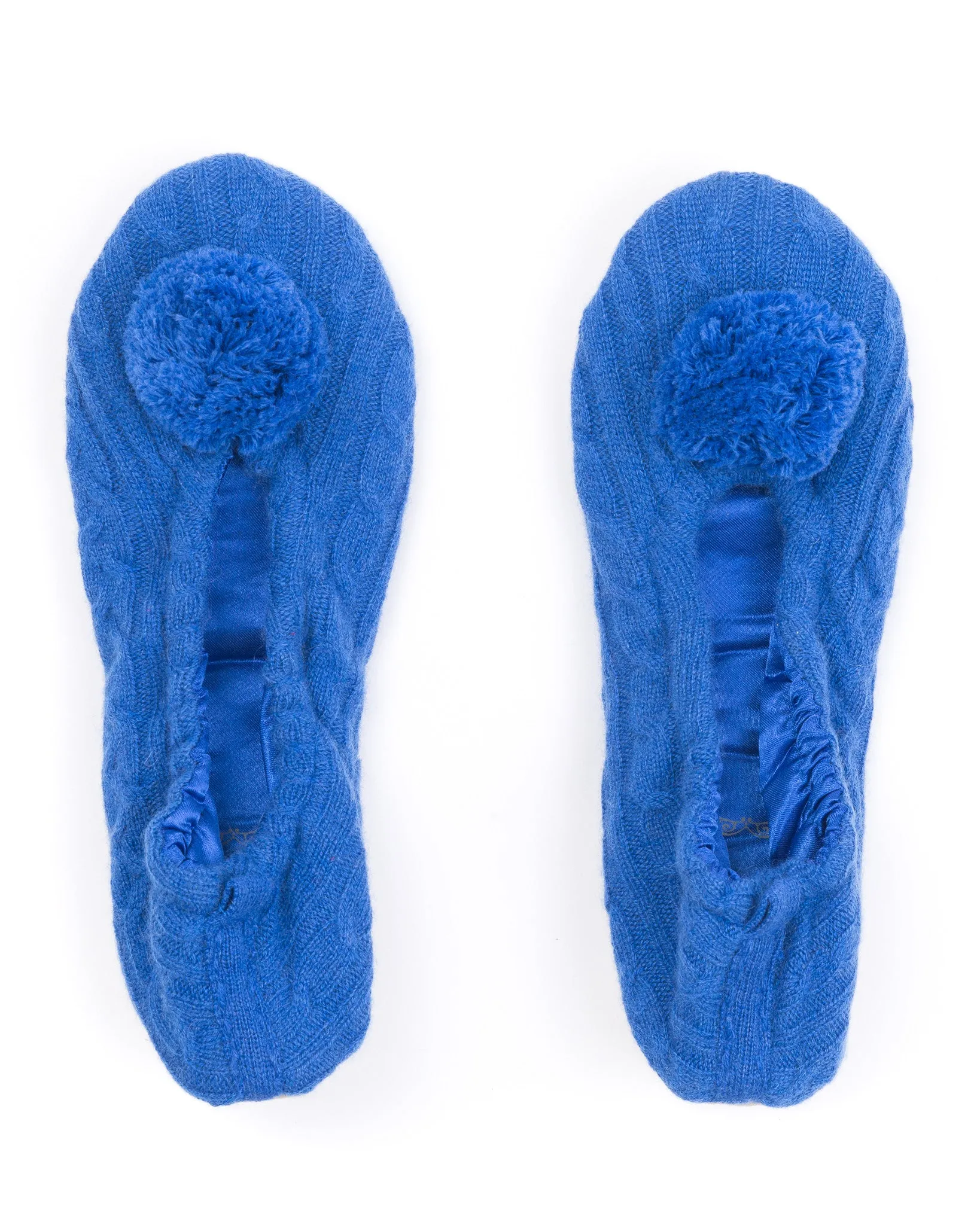Pom Pom Cashmere Slippers