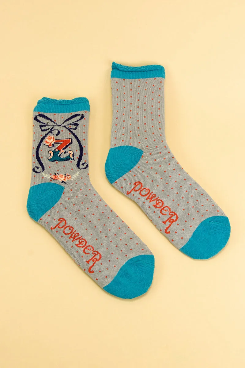 Powder A-Z Ankle Socks Z